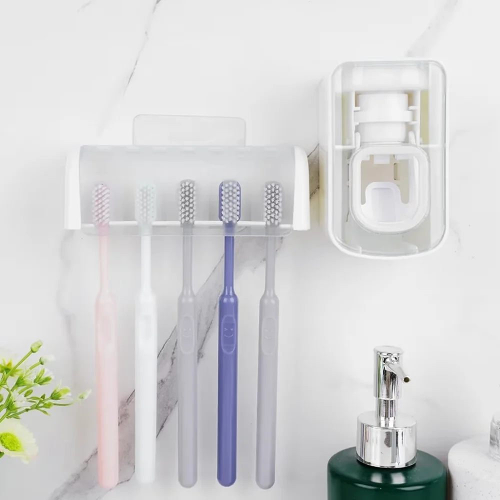 Wall-Mounted Toothbrush and Toothpaste Holder Set